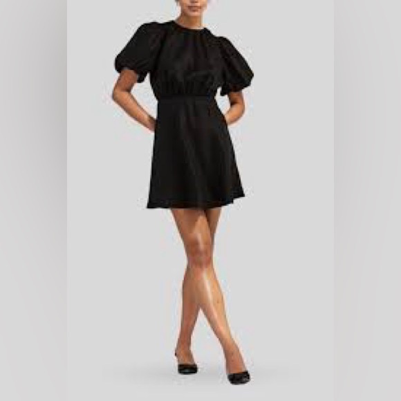 DISSH Nat Black Linen Mini Dress - Black / 4 - Picture 1 of 3